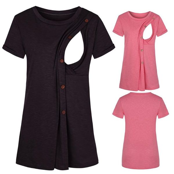 maternity & tees casual nursing blouse women short sleeve shirt for breastfeeding vêtement de grossesse été @40, White
maternity & tees casual nursing blouse women short sleeve shirt for breastfeeding vêtement de grossesse été @40, White