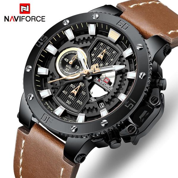 wristwatches 2021 mens watches to men sports naviforce men's quartz chronograph waterproof military wrist watch, Slivery;brown
wristwatches 2021 mens watches to men sports naviforce men's quartz chronograph waterproof military wrist watch, Slivery;brown