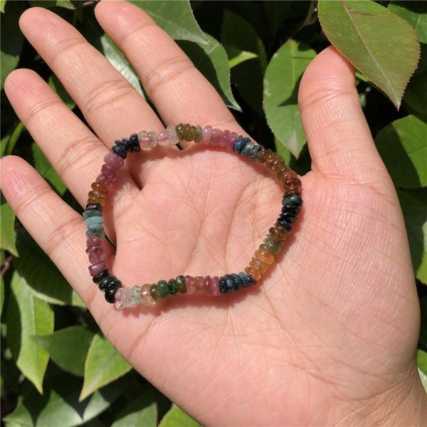 beaded, strands natural multicolored gem colorful tourmaline elbaite bracelet crystal healing stone fashion women jewelry gift, Black
beaded, strands natural multicolored gem colorful tourmaline elbaite bracelet crystal healing stone fashion women jewelry gift, Black