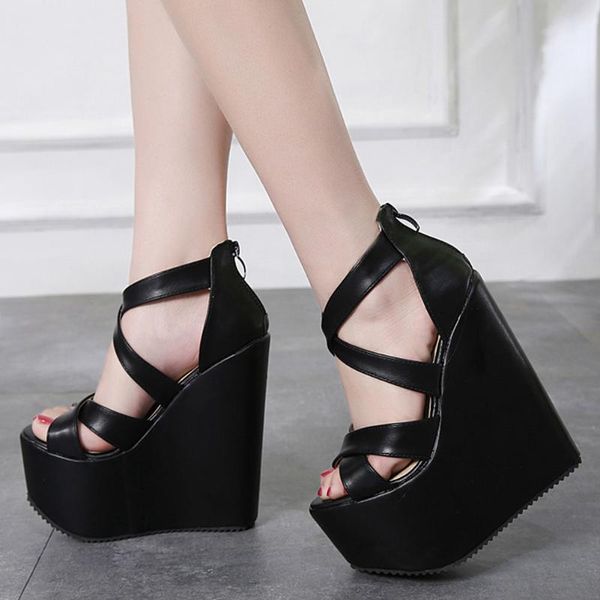 sandals karin shoes heels women wedges open toe platform causal summer footwear, Black
sandals karin shoes heels women wedges open toe platform causal summer footwear, Black