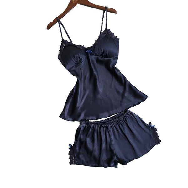 with pad lace women pajamas rayon spaghetti strap shorts women sleepwear, Black;red
with pad lace women pajamas rayon spaghetti strap shorts women sleepwear, Black;red