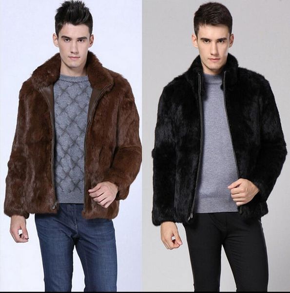 men's fur & faux winter thicken thermal imitation mink leather jacket men casual mens coats overcoat stand collar black brown outerwear 
men's fur & faux winter thicken thermal imitation mink leather jacket men casual mens coats overcoat stand collar black brown outerwear