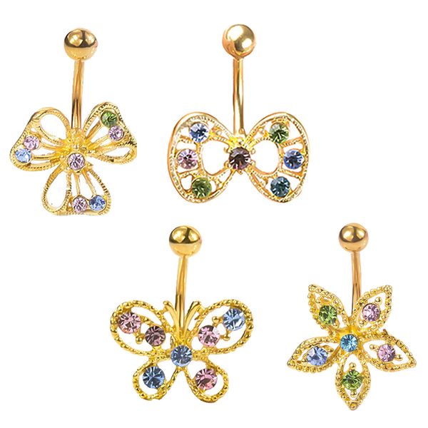 butterfly navel piercing stainless steel belly button ring barbell bar dangling crystal zircon woman body jewelry, Silver
butterfly navel piercing stainless steel belly button ring barbell bar dangling crystal zircon woman body jewelry, Silver