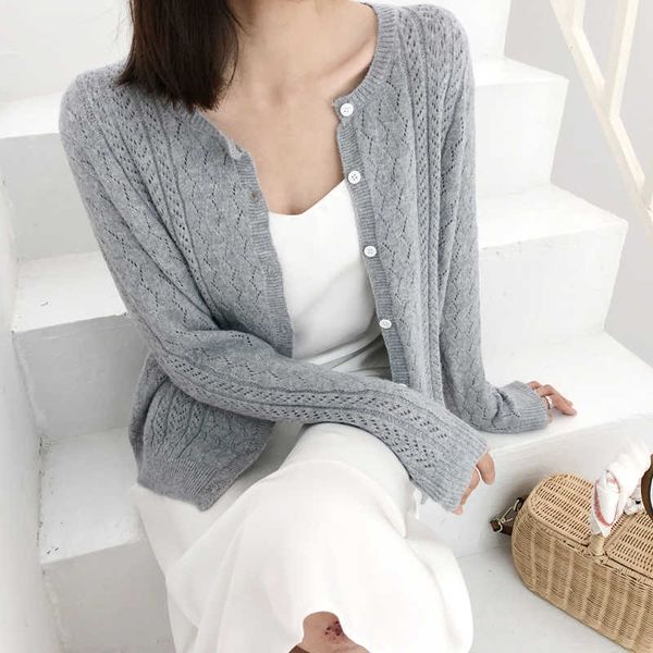 hollow round neck cardigan short sweater loose knit jacket single breasted hollow out knitwear girl sweater coat female knitwear 210928, White
hollow round neck cardigan short sweater loose knit jacket single breasted hollow out knitwear girl sweater coat female knitwear 210928, White