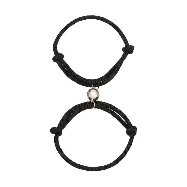 link, chain for men women couple jewelry love adjustable magnet bracelet friend charms rope, Black
link, chain for men women couple jewelry love adjustable magnet bracelet friend charms rope, Black