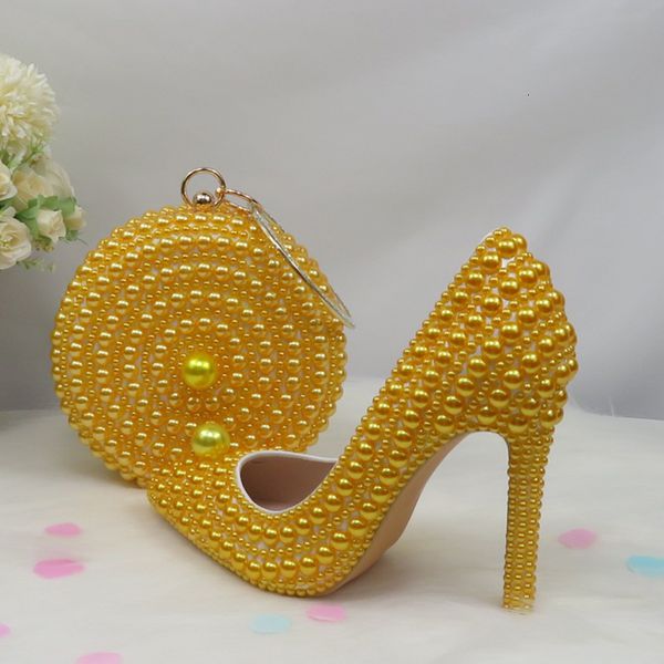 baoyafang yellow pearl women wedding matching bags bride high heels ladies party shoes woman toe pumps xhum, Black
baoyafang yellow pearl women wedding matching bags bride high heels ladies party shoes woman toe pumps xhum, Black