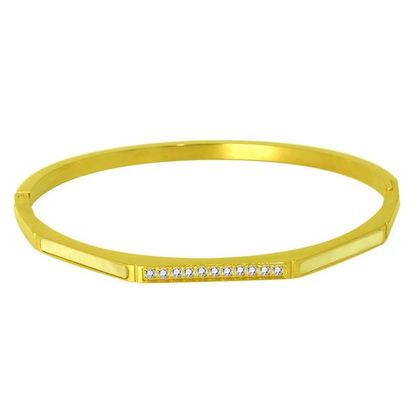 bangle stainless steel bracelet white shell with cystals zirconia stone bracelets for bridal girls friends couple, Black
bangle stainless steel bracelet white shell with cystals zirconia stone bracelets for bridal girls friends couple, Black