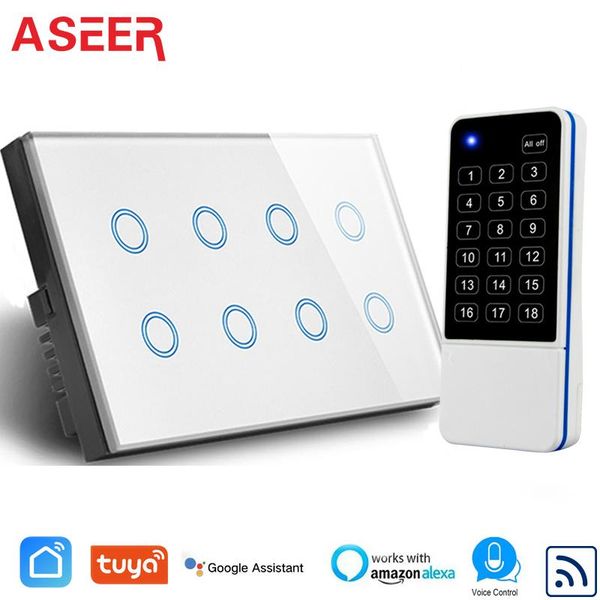 smart home control aseer remote wifi switch 8 gang uk standard,ac 110-240v,crystal glass light switch,compatible alexa google
smart home control aseer remote wifi switch 8 gang uk standard,ac 110-240v,crystal glass light switch,compatible alexa google