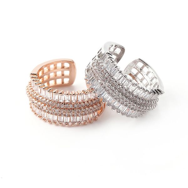 korean temperament square zircon full diamond open net red fashion personality indifference wind index finger women's ring, Silver
korean temperament square zircon full diamond open net red fashion personality indifference wind index finger women's ring, Silver