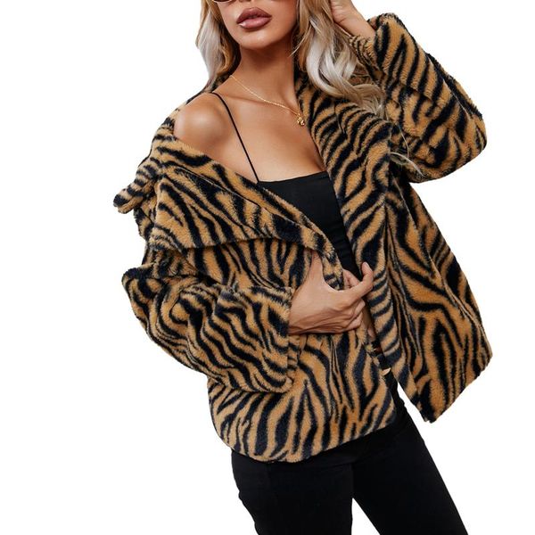 women's jackets spring and autumn leopard print zebra lapel plush coat, fashion leisure long sleeve cardigan, Black;brown
women's jackets spring and autumn leopard print zebra lapel plush coat, fashion leisure long sleeve cardigan, Black;brown