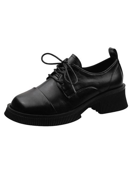 dress shoes talons hauts chaussure femme leather mid-heel women's fashion lace-up non-slip retro, Black
dress shoes talons hauts chaussure femme leather mid-heel women's fashion lace-up non-slip retro, Black