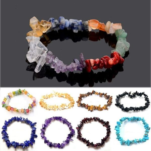 beaded, strands natural crystal chakras bracelet gemstone chips jewelry purple opal carnelian fluorite quartz stretch, Black
beaded, strands natural crystal chakras bracelet gemstone chips jewelry purple opal carnelian fluorite quartz stretch, Black