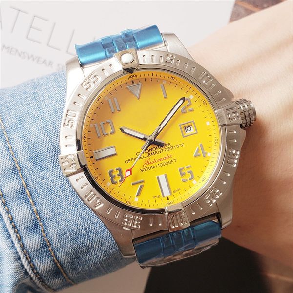 men's selling watches imported movement waterproof outdoor adventure diving fine steel watchchain 44mm large dial mechanical watch, Slivery;brown
men's selling watches imported movement waterproof outdoor adventure diving fine steel watchchain 44mm large dial mechanical watch, Slivery;brown