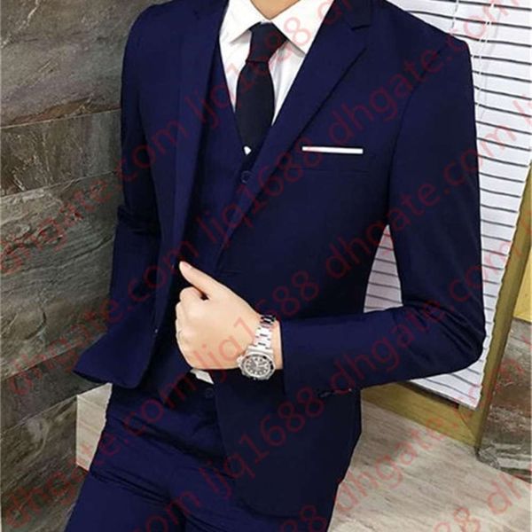 slim fit mens fashion designer three piece business suit stand collar long sleeve single button solid color homme clothing, White;black 
slim fit mens fashion designer three piece business suit stand collar long sleeve single button solid color homme clothing, White;black