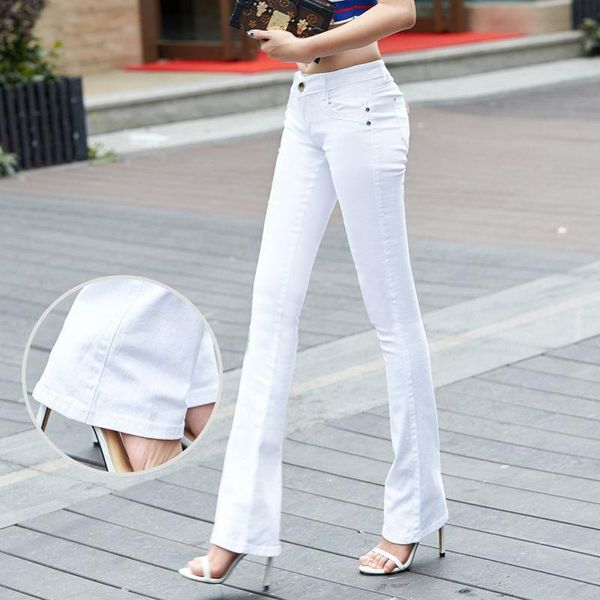 women's pants & capris women slim thin white stretch denim jeans girls straight solid color black blue flared trousers drop ft413, Black;white
women's pants & capris women slim thin white stretch denim jeans girls straight solid color black blue flared trousers drop ft413, Black;white