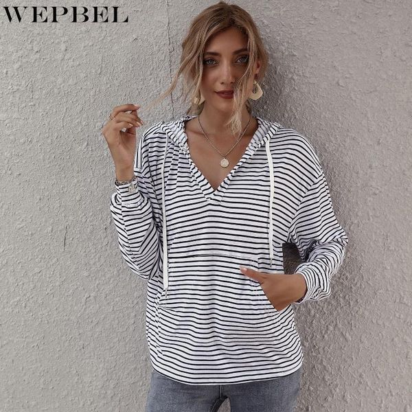 women's hoodies & sweatshirts wepbel fashion long sleeve casual striped loose autumn hooded pocket, Black
women's hoodies & sweatshirts wepbel fashion long sleeve casual striped loose autumn hooded pocket, Black
