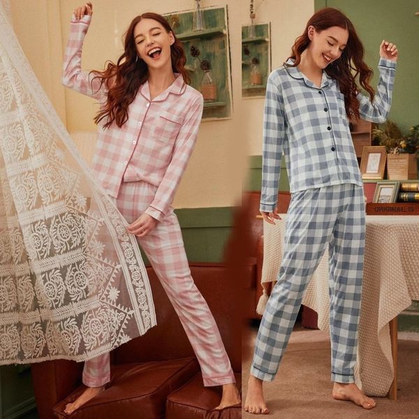 women's sleepwear women fashion nightclothes summer and autumn long sleeve pajamas for women traditional turn-down collar plaid pajama, Black;red
women's sleepwear women fashion nightclothes summer and autumn long sleeve pajamas for women traditional turn-down collar plaid pajama, Black;red