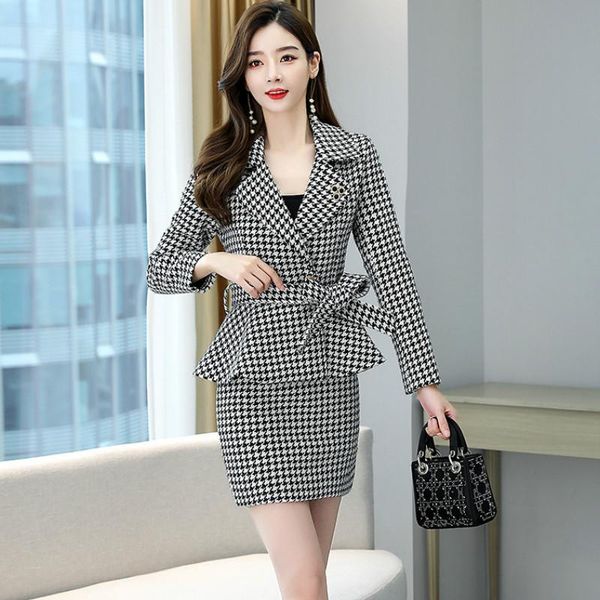 two piece dress temperament women's suit skirt two-piece 2021 autumn and winter short plaid fenmale blazer slim, White
two piece dress temperament women's suit skirt two-piece 2021 autumn and winter short plaid fenmale blazer slim, White