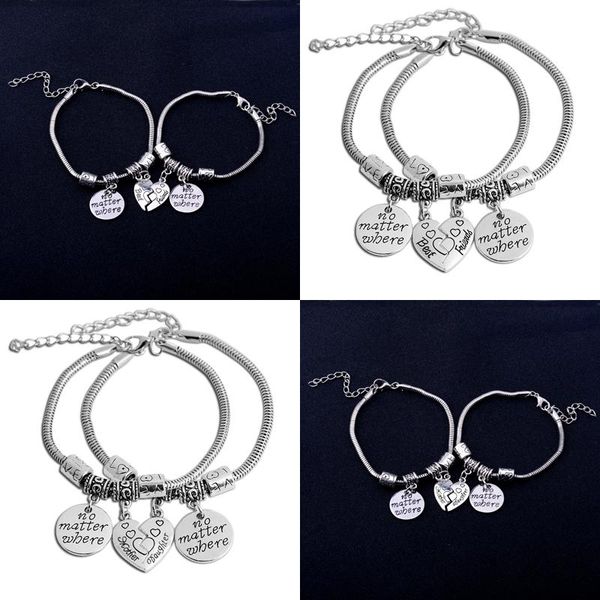 charm bracelets no matter where round heart bracelet set friend mother daughter love bead chain family jewelry mom gift, Golden;silver
charm bracelets no matter where round heart bracelet set friend mother daughter love bead chain family jewelry mom gift, Golden;silver