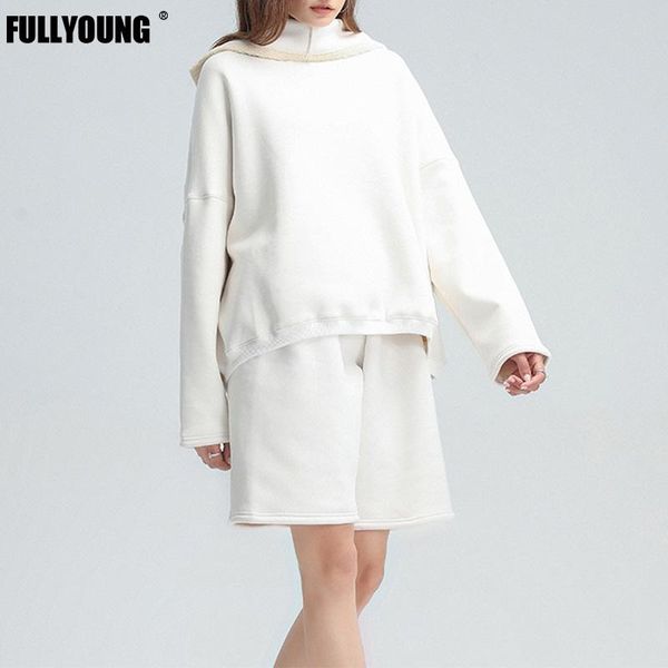 fullyoung casual hooded sweater suit women autumn new fashion urban sweater high waist short wide leg pants suit pullovers, White
fullyoung casual hooded sweater suit women autumn new fashion urban sweater high waist short wide leg pants suit pullovers, White