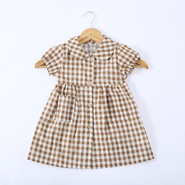 girl's dresses 2021 wholesale children's summer adorable baby girls kid clothing girl causal brown checked dress, Red;yellow
girl's dresses 2021 wholesale children's summer adorable baby girls kid clothing girl causal brown checked dress, Red;yellow