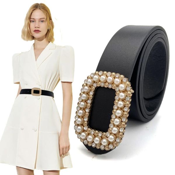 belts 2021 female pearl gold thin belt buckle jeans dress suit leather retro luxury r brand for women, Black;brown
belts 2021 female pearl gold thin belt buckle jeans dress suit leather retro luxury r brand for women, Black;brown