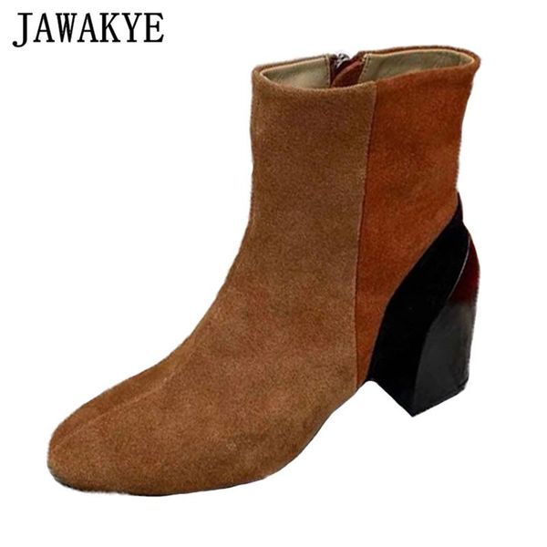 boots comfort chunky heel women mixed color genuine leather suede brown black side zip casual dress shoes chic ankle
boots comfort chunky heel women mixed color genuine leather suede brown black side zip casual dress shoes chic ankle