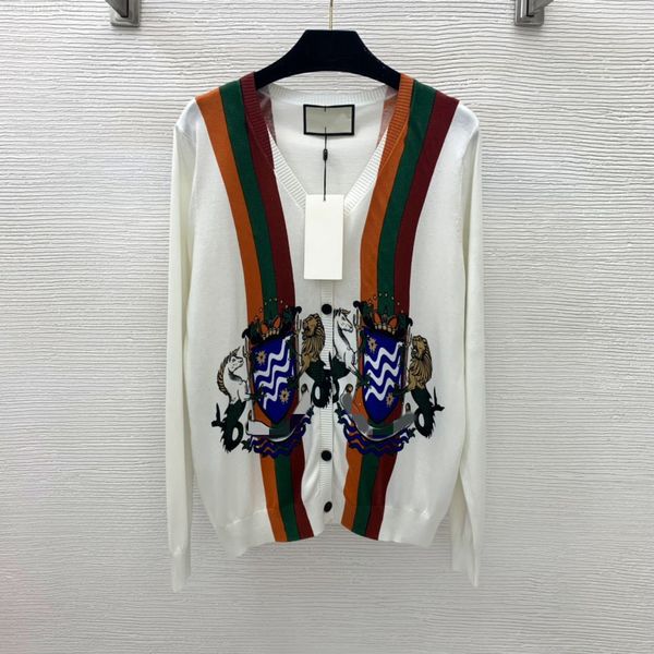 autumn milan runway sweaters v neck long sleeve women's sweater high end jacquard cardigan designer clothing 0816-15, White;black
autumn milan runway sweaters v neck long sleeve women's sweater high end jacquard cardigan designer clothing 0816-15, White;black