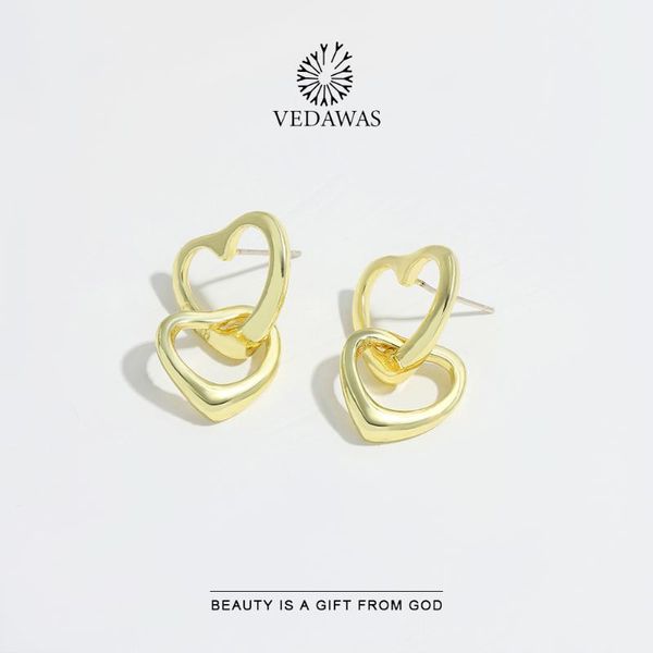Vedawas Gold Color Peach Heart Stud Earrings For Women 2021 Fashion Jewelry Simple Style Bronze Statement Earring Gift Wholesale, Silver
Vedawas Gold Color Peach Heart Stud Earrings For Women 2021 Fashion Jewelry Simple Style Bronze Statement Earring Gift Wholesale, Silver