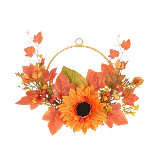 decorative flowers & wreaths thanksgiving simulation sunflower wreath garland flower home decoration wrought iron wall mount with maple leav
decorative flowers & wreaths thanksgiving simulation sunflower wreath garland flower home decoration wrought iron wall mount with maple leav