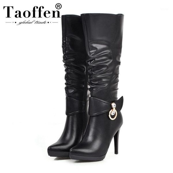 boots taoffen arrival ladies buckle party knee high platform pointed toe motorcycle office women size 34-401, Black
boots taoffen arrival ladies buckle party knee high platform pointed toe motorcycle office women size 34-401, Black