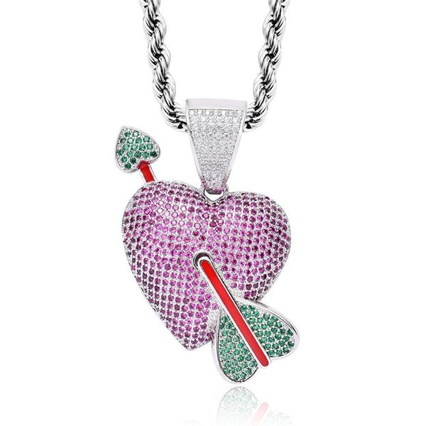pendant necklaces hip hop jewelry zircon cupid heart necklace iced out crystal couple valentine's gift, Silver
pendant necklaces hip hop jewelry zircon cupid heart necklace iced out crystal couple valentine's gift, Silver