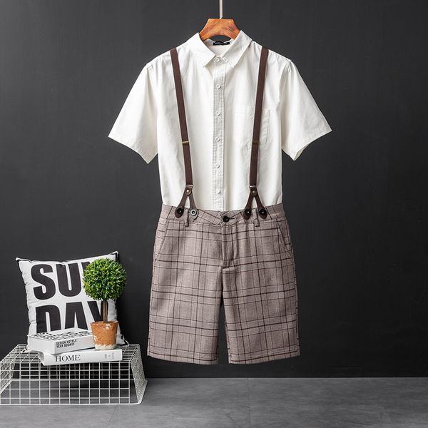 summer british style suspenders mens and womens casual shorts all-matching plaid pants travel suspender pants retro, Blue
summer british style suspenders mens and womens casual shorts all-matching plaid pants travel suspender pants retro, Blue