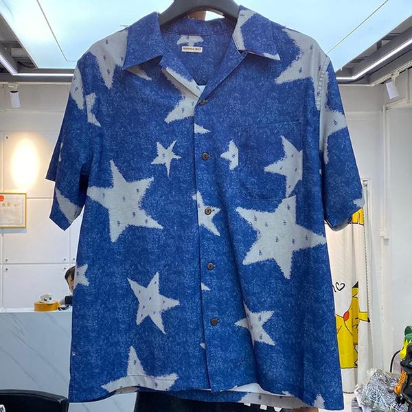 men's casual shirts 2021 kapital man shirt men women full stars print blue blouse mens short sleeve, White;black
men's casual shirts 2021 kapital man shirt men women full stars print blue blouse mens short sleeve, White;black