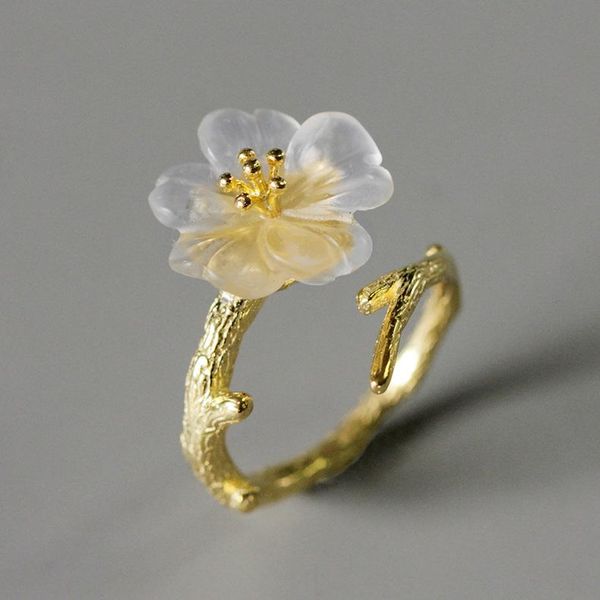 cluster rings inature 925 sterling silver fine jewelry natural crystal flower on branch wedding for women, Golden;silver
cluster rings inature 925 sterling silver fine jewelry natural crystal flower on branch wedding for women, Golden;silver