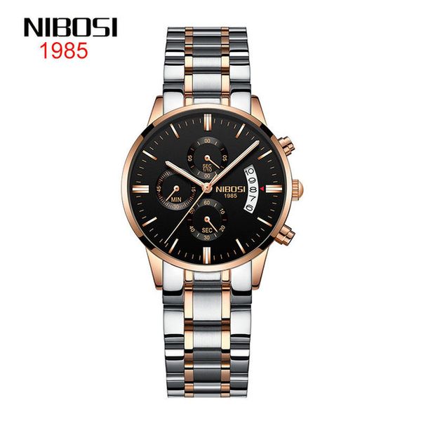12 style nibosi women's watch 2020 foreign trade double button fashion watch round quartz 36mm two tone rose gold shell black dail, Slivery;brown
12 style nibosi women's watch 2020 foreign trade double button fashion watch round quartz 36mm two tone rose gold shell black dail, Slivery;brown