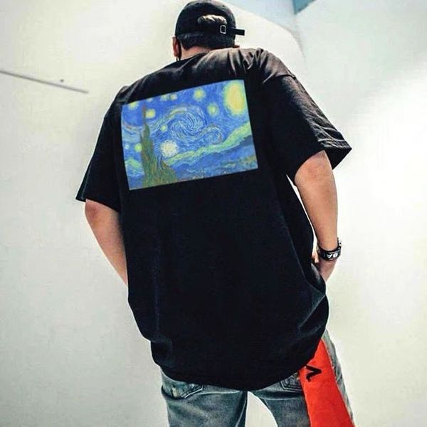 feel of god fog double thread sentials high street van gogh star print short sleeve t-shirt, White;black
feel of god fog double thread sentials high street van gogh star print short sleeve t-shirt, White;black