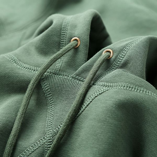 solid color hooded three-dimensional patch bag green liner casual hoodie men's sweater, Black
solid color hooded three-dimensional patch bag green liner casual hoodie men's sweater, Black