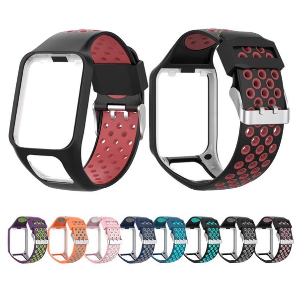 watch bands two-color silicone anti-drop strap for tomtom spark 3 spark3 cardio music smartwatch replacement band, Black;brown
watch bands two-color silicone anti-drop strap for tomtom spark 3 spark3 cardio music smartwatch replacement band, Black;brown