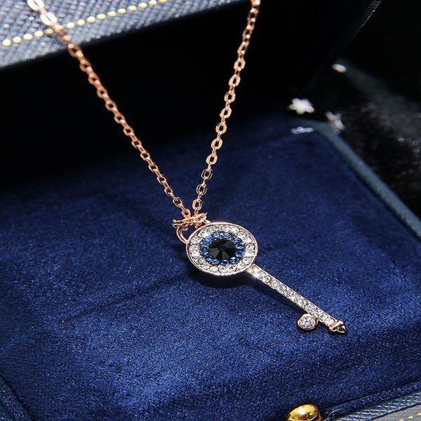 brand necklace 2021european and american devil eye key lady necklaces rose gold hipster joker collarbone chain wholesale, Silver
brand necklace 2021european and american devil eye key lady necklaces rose gold hipster joker collarbone chain wholesale, Silver