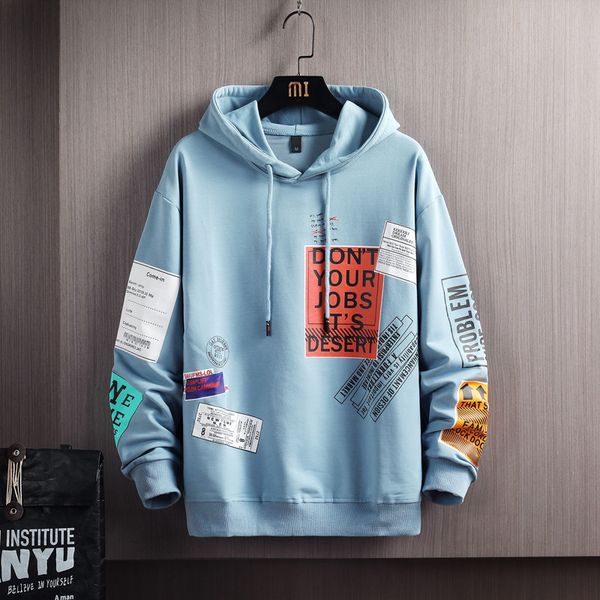 trendy men's fashion-w605-2021 spring students' hooded sweater, Black
trendy men's fashion-w605-2021 spring students' hooded sweater, Black