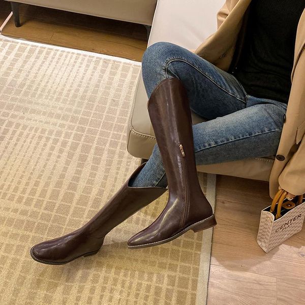 boots 2021 winter genuine leather knee-high women's square toe thick heel western zip shoes long, Black
boots 2021 winter genuine leather knee-high women's square toe thick heel western zip shoes long, Black