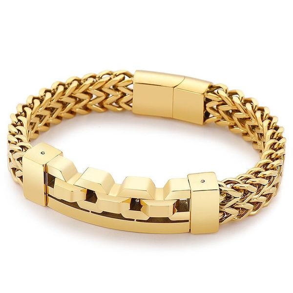 charm bracelets tricolor trend bicycle chain stainless steel men's on hand 12mm wide wristband jewelry, Golden;silver
charm bracelets tricolor trend bicycle chain stainless steel men's on hand 12mm wide wristband jewelry, Golden;silver