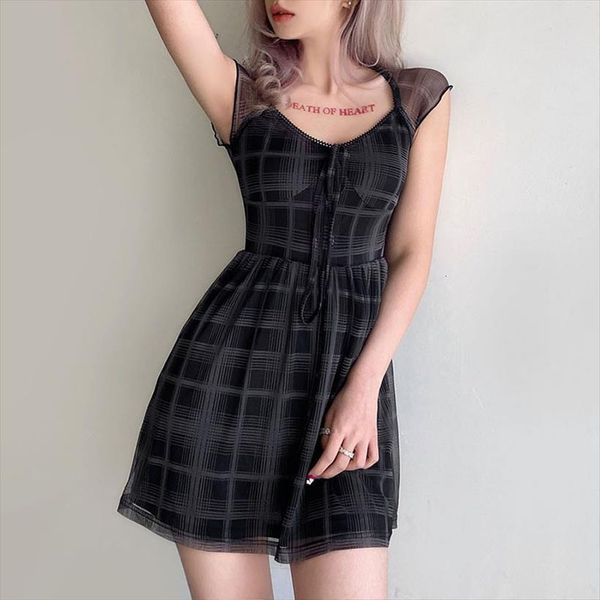 qrwr lace up vintage women dress mini plaid print casual gothic square collar bow cute summer, Black;gray
qrwr lace up vintage women dress mini plaid print casual gothic square collar bow cute summer, Black;gray
