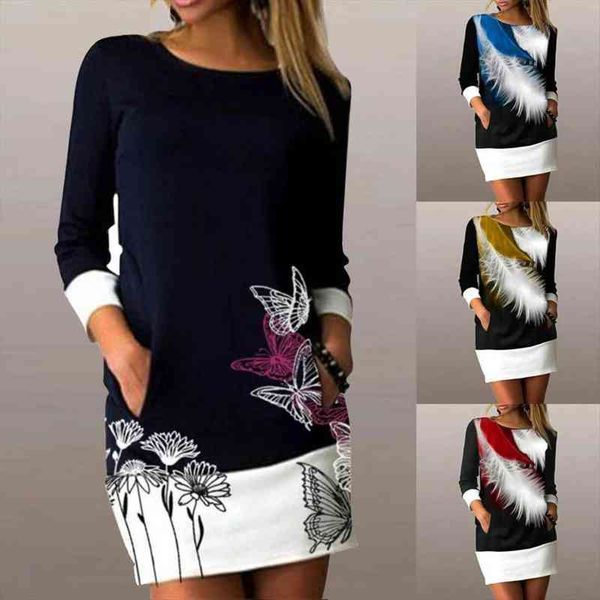autumn elegant floral print patchwork womens dresses casual long sleeve straight female loose vintage vestidos, Black;gray
autumn elegant floral print patchwork womens dresses casual long sleeve straight female loose vintage vestidos, Black;gray