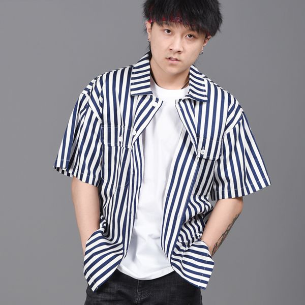 summer street wear men hip hop clothes stripe shirt retro style short sleeve loose ballroom shirt team customization 1688, Black;red
summer street wear men hip hop clothes stripe shirt retro style short sleeve loose ballroom shirt team customization 1688, Black;red