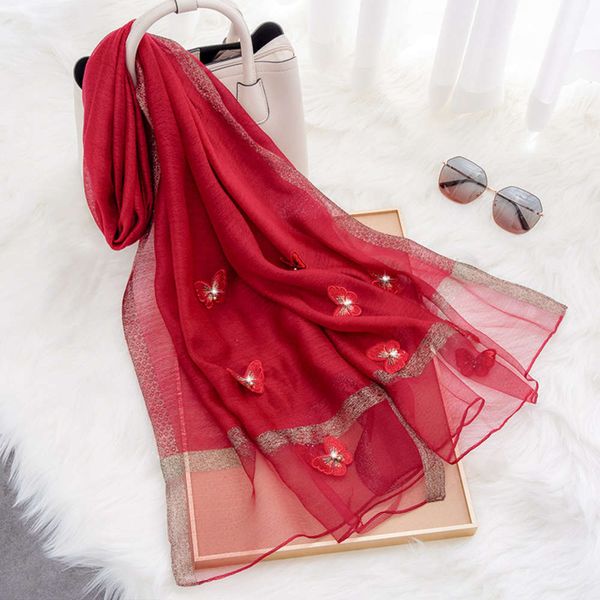 three dimensional butterfly silk like women's organza handmade embroidered scarf shawl sold well in spring and autumn, Blue;black
three dimensional butterfly silk like women's organza handmade embroidered scarf shawl sold well in spring and autumn, Blue;black