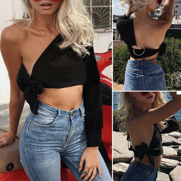 us women casual one shoulder tank vest blouse sleeveless crop shirt cami, Black;blue
us women casual one shoulder tank vest blouse sleeveless crop shirt cami, Black;blue