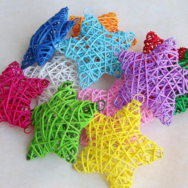 decorative objects & figurines 10pcs creative multicolor rattan weave star el wedding moon pendant home decoration
decorative objects & figurines 10pcs creative multicolor rattan weave star el wedding moon pendant home decoration