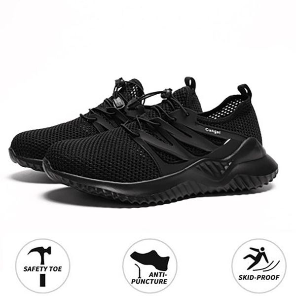 boots 2021 men work protective shoes standard steel toe safety breathable prevent industrial piercing non slip sneaker worker 46, Black
boots 2021 men work protective shoes standard steel toe safety breathable prevent industrial piercing non slip sneaker worker 46, Black